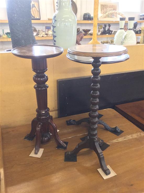 3 small tripod tables